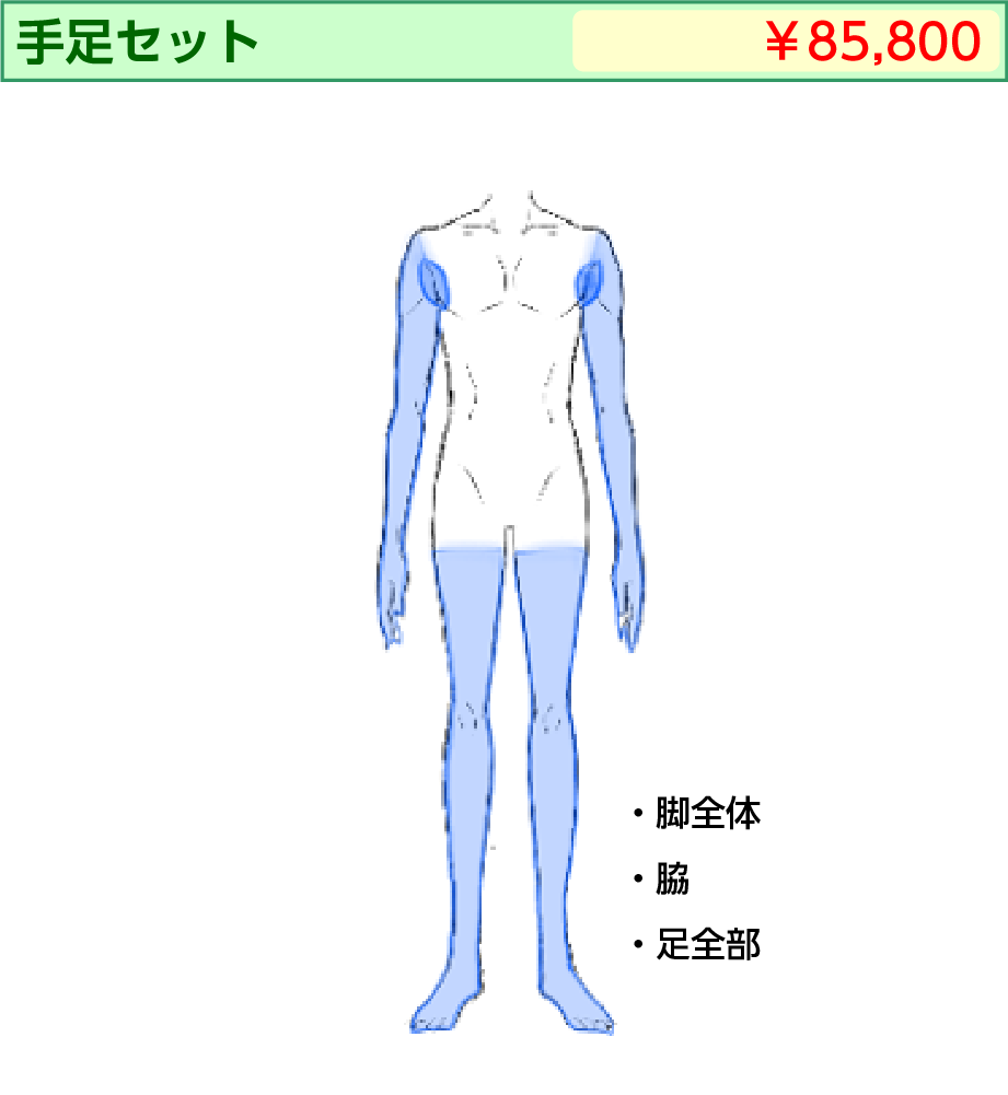 男性レーザー脱毛 足セット