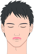 男性の鼻下